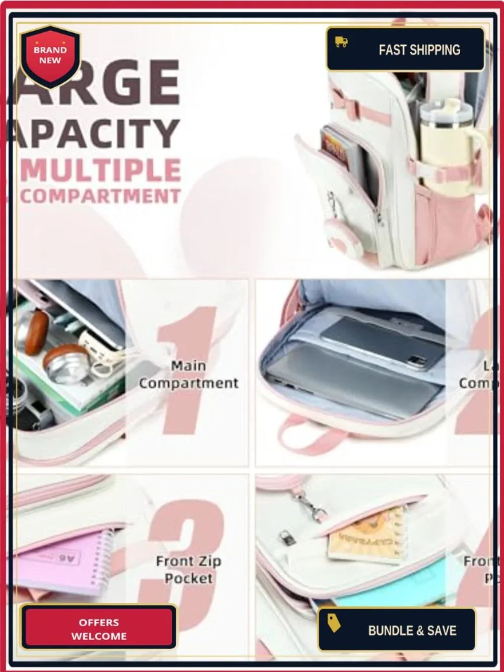 N/A carry ipad compartments